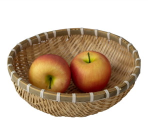 Wicker Wire Fruit Storage Basket | Rustic Decorative Fruit Bowl for Bread Fruit Snacks