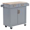 99.5*40*85.5cm Two Doors One Drawer MDF Rubber Wood Gray Spray Paint Dining Car