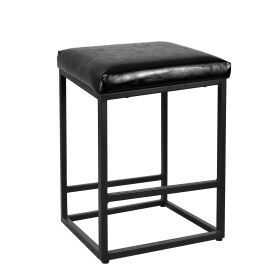 24"counter & Bar Stool With Footrest (set Of 2)