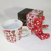 SYNC - [Heart Red] Stuffed Bear Mug (3.3 inch height)