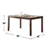 Modern 6 Piece Dining Set; Brown