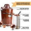 6-Quart Wood Bucket Ice Cream Maker