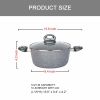 Soup Pot with Granite Coating 5 QT Nonstick Stock Pot With Glass Lid