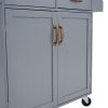 99.5*40*85.5cm Two Doors One Drawer MDF Rubber Wood Gray Spray Paint Dining Car