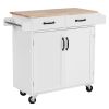 99.5*40*85.5cmTwo Doors One Drawer MDF Rubber Wood White Spray Paint Dining Car