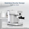 Espresso Machine; 20 bar espresso machine with milk frother for latte; cappuccino; Machiato; for home espresso maker; 1.8L Water Tank; Stainless Steel