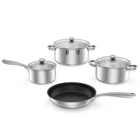 Household Daily Delicacies Pot Safe Non-Stick Cookware Set (Color: Silver)