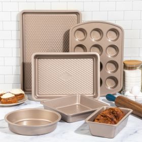 Non-Stick Aluminized Steel Baking 6pc Set (Actual Color: Champagne Gold)