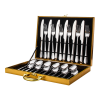 Elegant Western High-End Stainless Steel Tableware 24 Piece Set