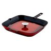 Elegant Hosehold Kitchen Square Enamel Cast Iron Grill Pan